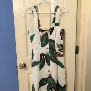 FARM Rio Palm Linen Mini Dress Size S